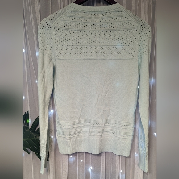 A New Day Mint Green Lightweight Pointelle Cardigan Size XSmall - Picture 3 of 3